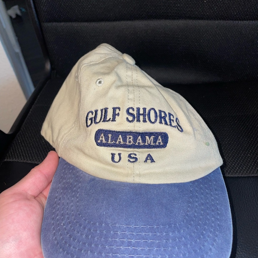 Beige and Blue Gulf Shores Cap